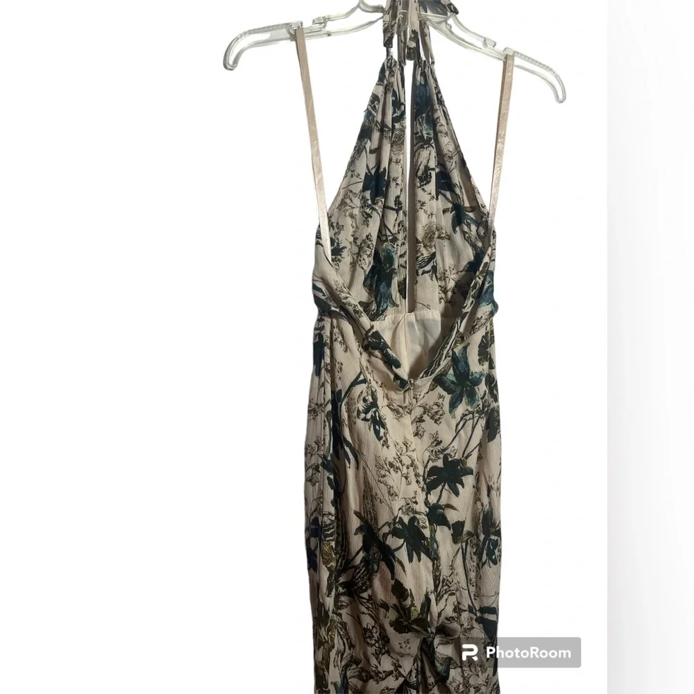 Free People Twisted Halter Floral Print Jumpsuit Size 2